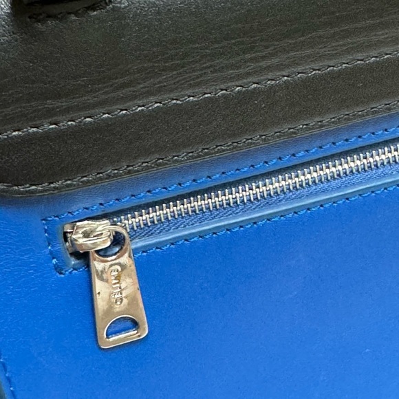 Celine  trapeze bag, blue, red and black - Picture 10 of 11